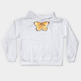 orange and black butterflies watercolor 1 Kids Hoodie